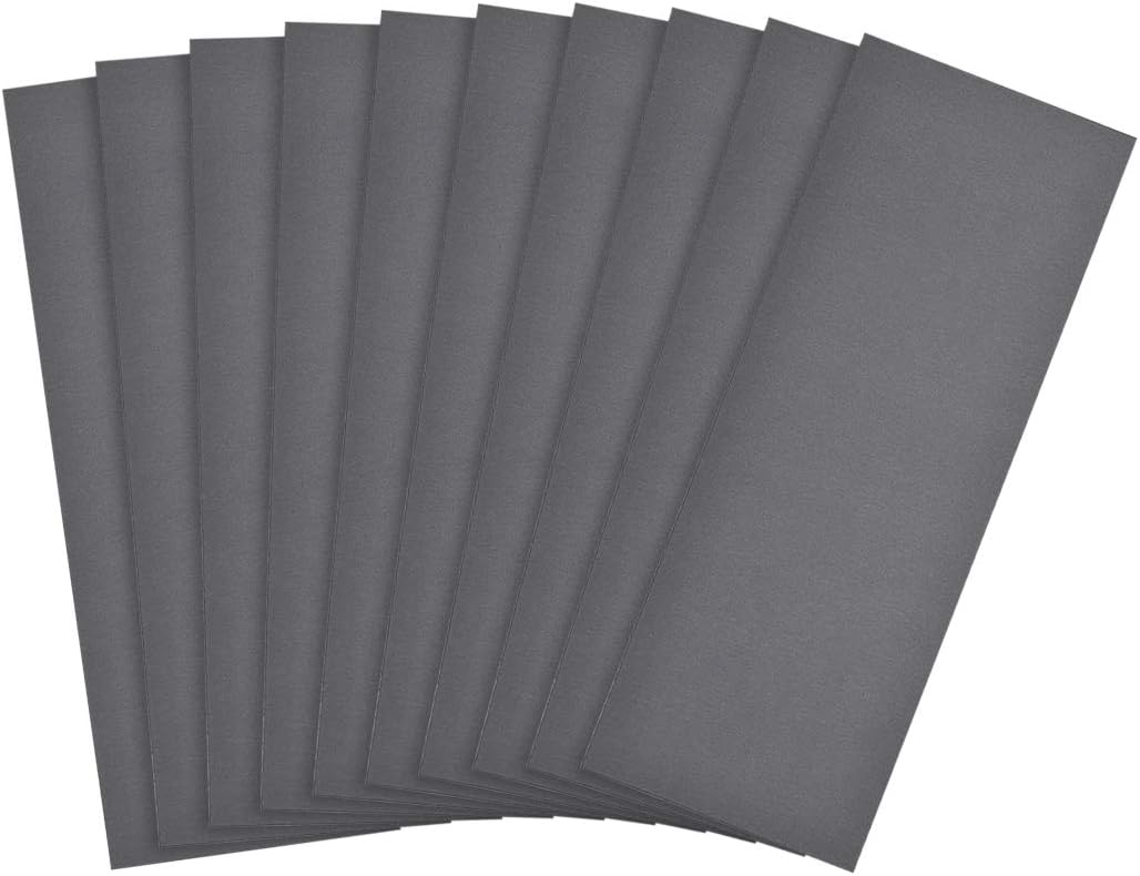 sourcing map 1200 Grits Sanding Sheets 9-inch x 3.6-inch Wet Dry Silicon Carbide Sandpaper for Wood Furniture Metal Polishing 10pcs