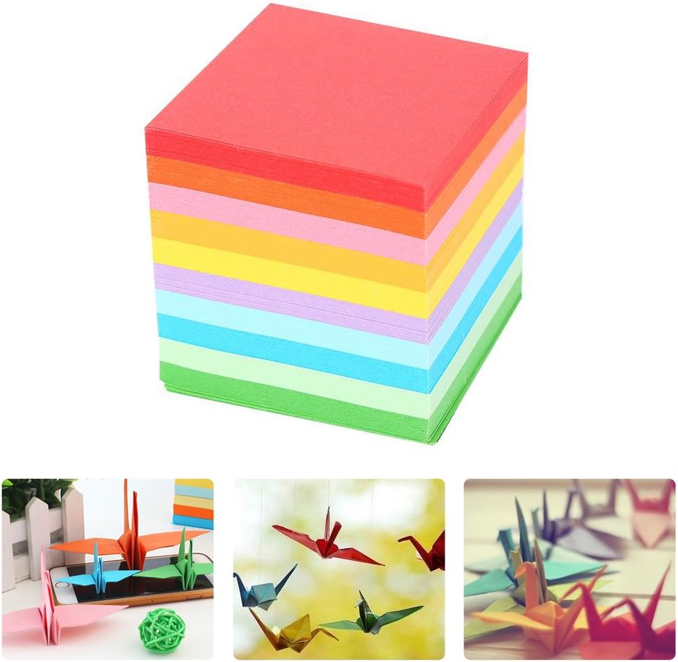 Amazon 折り紙 千羽鶴用キット 手作り 折紙 両面 10色 5枚セット 5 5 おりがみ 文房具 オフィス用品