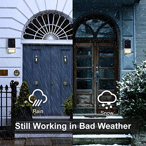 Solar Led Lights Outdoor, Solar Motion Sensor Lights with 120° Lighting Angle Solar Security Lights Wireless IP65 Outdoor Lights for Garden Patio Yard Wall Mount Fence