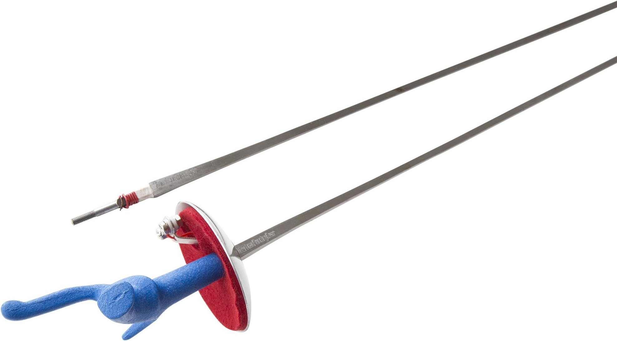 American Fencing Gear Fencing Foil Electric Sword Weapon National Grade with 1 Guard, 1 Guard Pad and 1 Two-Prong Socket - Includes 1 Spare Blade - Size 5