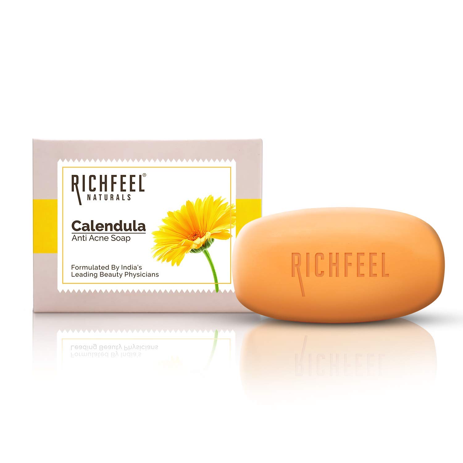 Richfeel Calendula Soap For Acne - 75g Pack of 4 by Richfeel