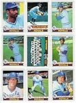 Kansas City Royals 1979 Topps Baseball Team Set (27 Card Set) (Willie Wilson Rookie) (George Brett) (Hal McRae) (Amos Otis) (Frank White) (Darrell Porter) (Freddie Patek) (Clint Hurdle) (Doug Bird) (Steve Braun) (Al Cowens) (Tom Poquette)