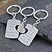 lauhonmin 3pcs Father Mother I Love U Charm Pendant Key Chain Set for Daughter Dad Mom Family Home Gift