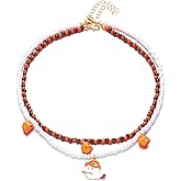 COLORFUL BLING Halloween Skull Ghost Seed Beads Choker Necklace Personality Halloween Party Jewelry