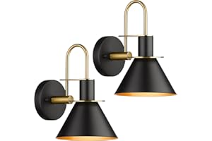 Wall Sconces Set of Two, HWH Modern Sconce Wall Lighting, 1-Light Barn Vanity Light, Industrial Wall Lamp for Bedroom Kitchen