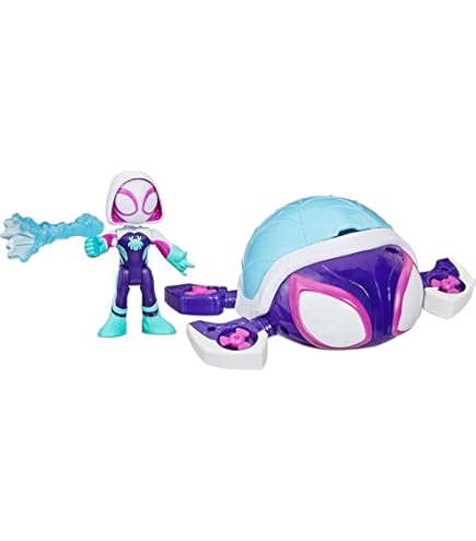Marvel Spidey – Helicóptero De Spider Fantasma Con Figura De 7,6 Cm Y Accesorio, Juguete Preescolar +3 Años