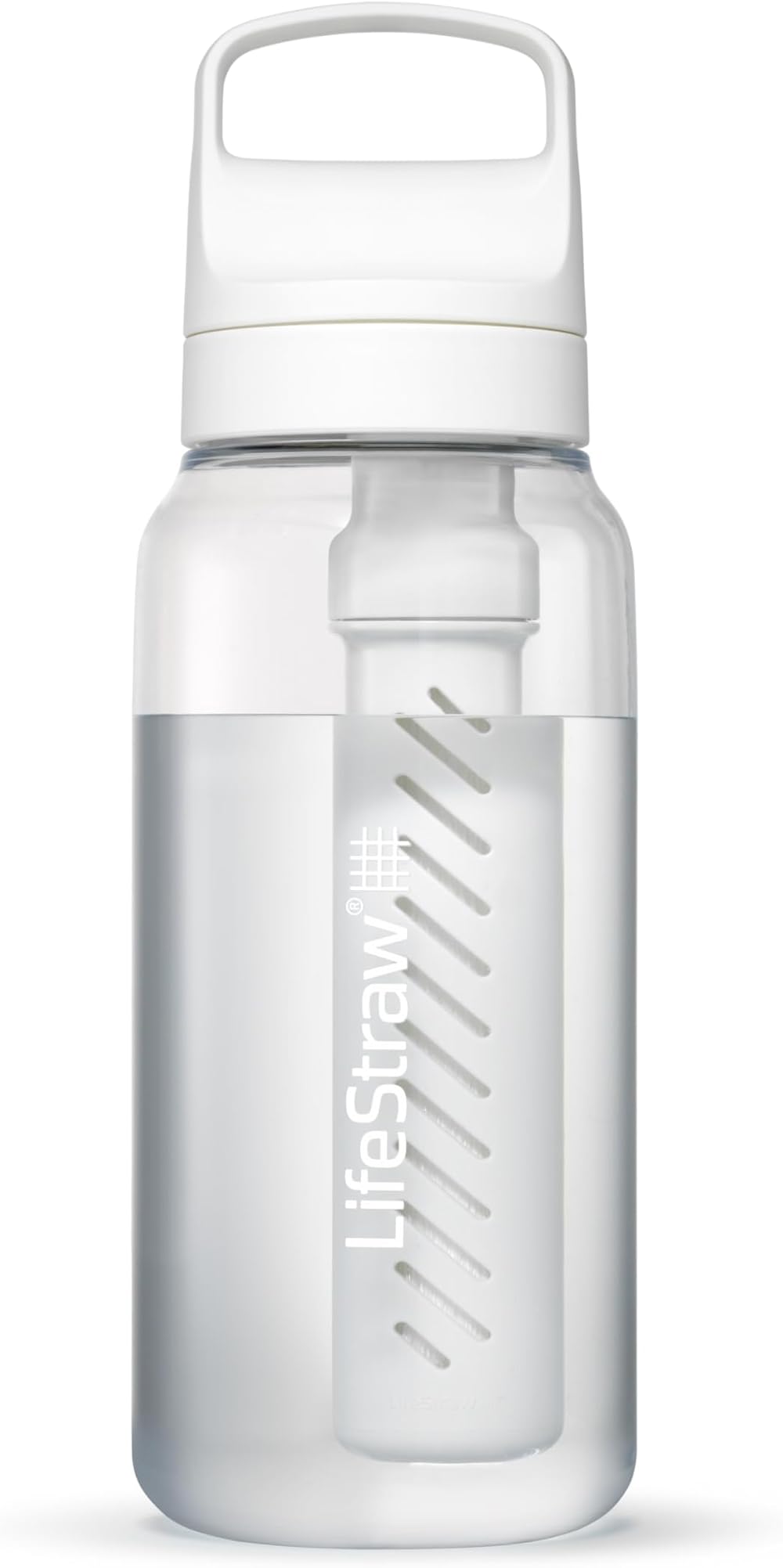 LifeStraw Go Series 1L BPA-Free Water Filter Bottle Polar White