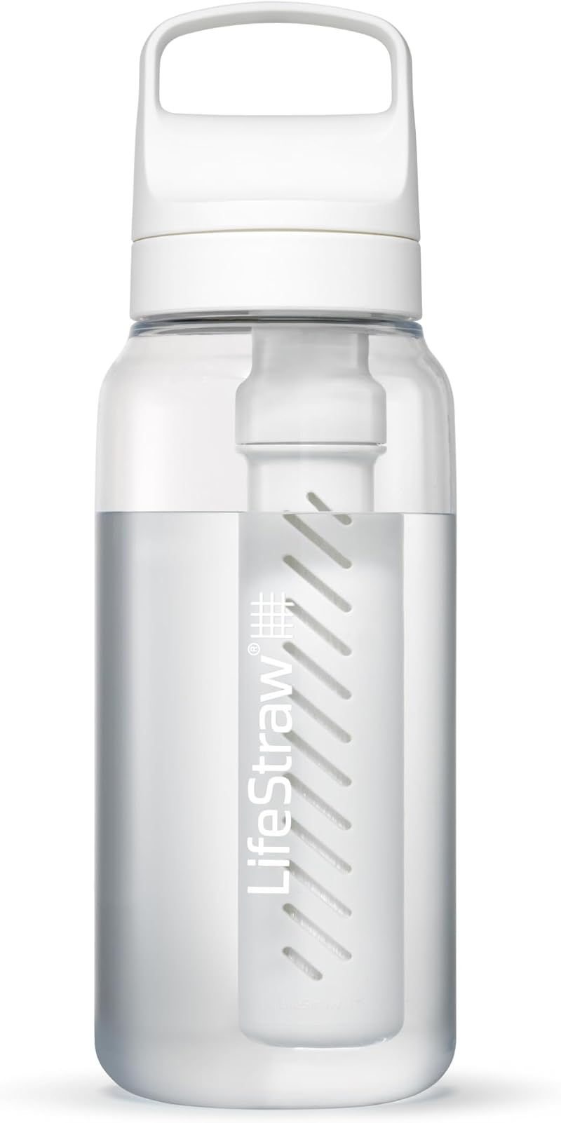 LifeStraw Go Series 1L BPA-Free Water Filter Bottle Polar White