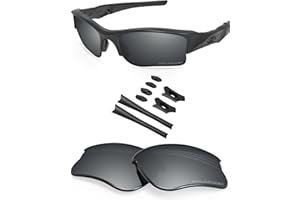 BLAZERBUCK Anti-salt Polarized Replacement Lenses & Sock Kit for Oakley Flak Jacket XLJ OO9009 - Silver Chrome