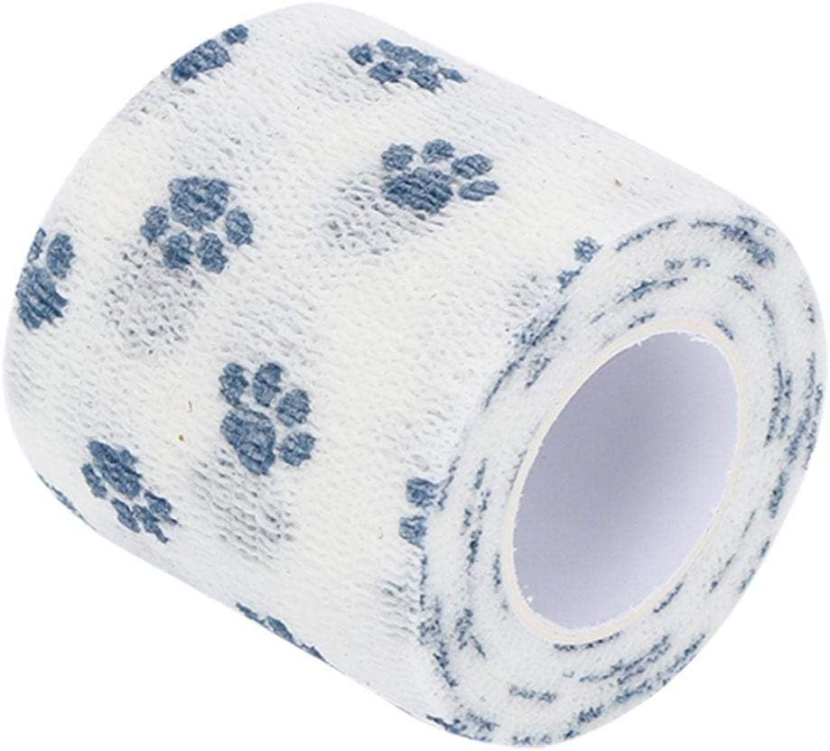 Oumefar Self Adhesive Pet Bandage Breathable Non Woven Bulk Elastic Wrap Vet Tape First Aid for Injury Cats Dogs Ankle Sprains(Blue) - Image 4