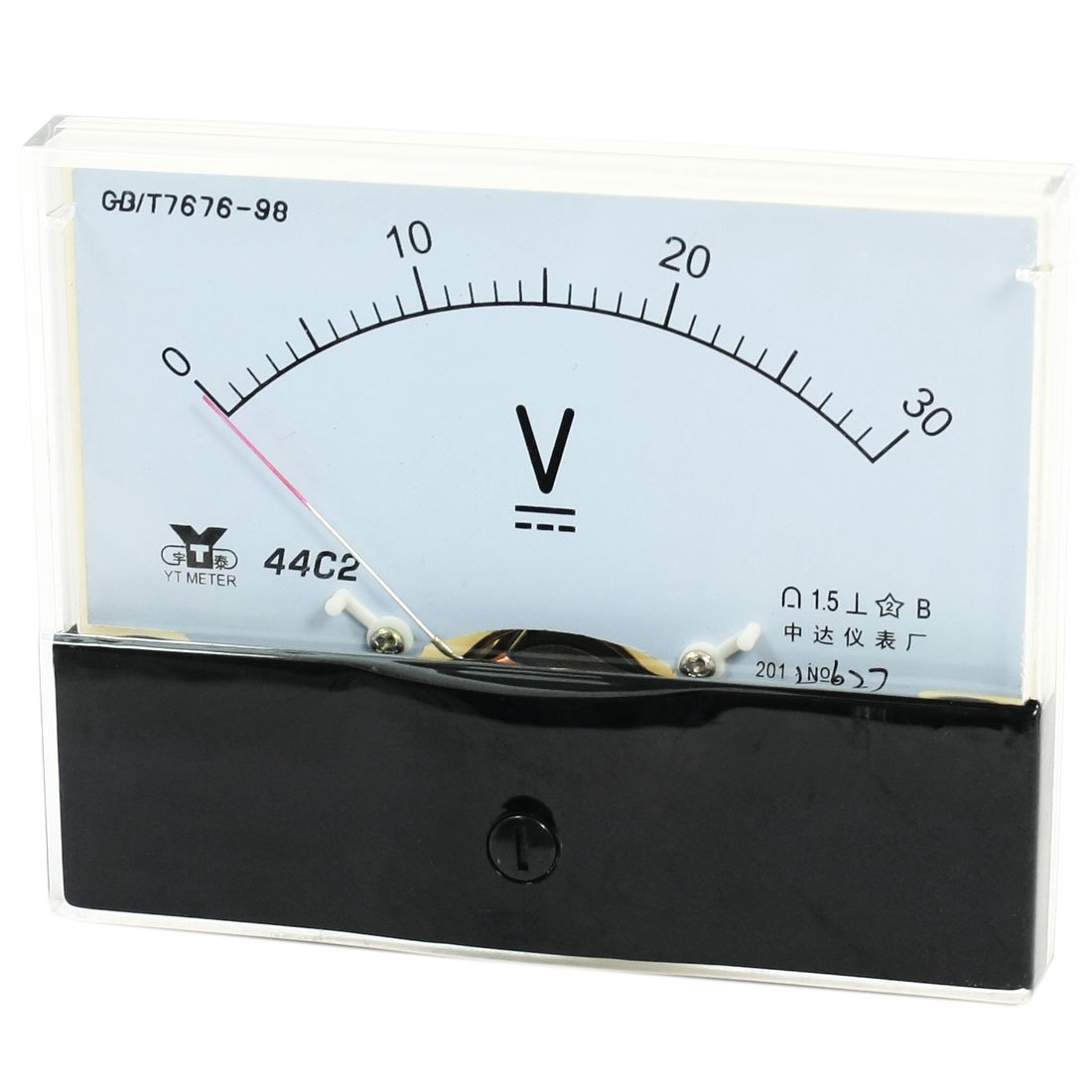 Sourcingmap Analog Panel Voltmeter Volt Meter DC 0-30V Measuring Range 44C2 Without Pulse
