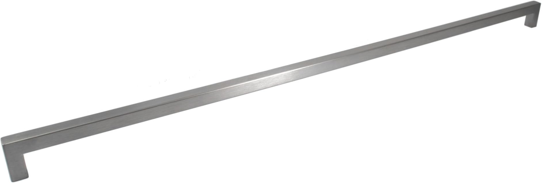 Square Bar Pull Kitchen Cabinet Hardware Stainless Steel Handle - Variable Size and Colors. (24" Hole to Hole, Brushed Nickel)