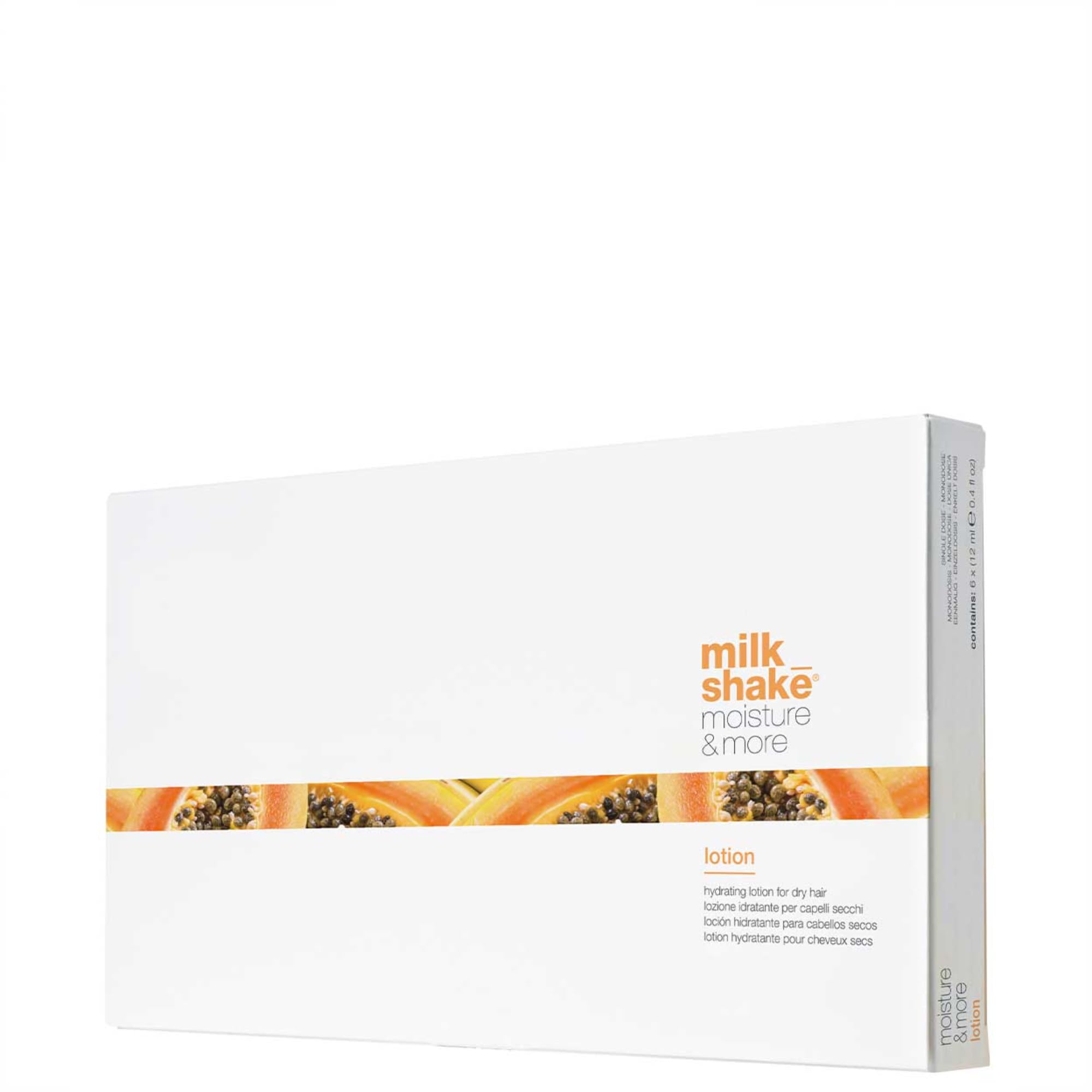 milk_shake | Moisture & More Hydrating Hair Lotion Cream 6 x 12 ml, Moisturising Lotion for Dry Hair, Made in Italy