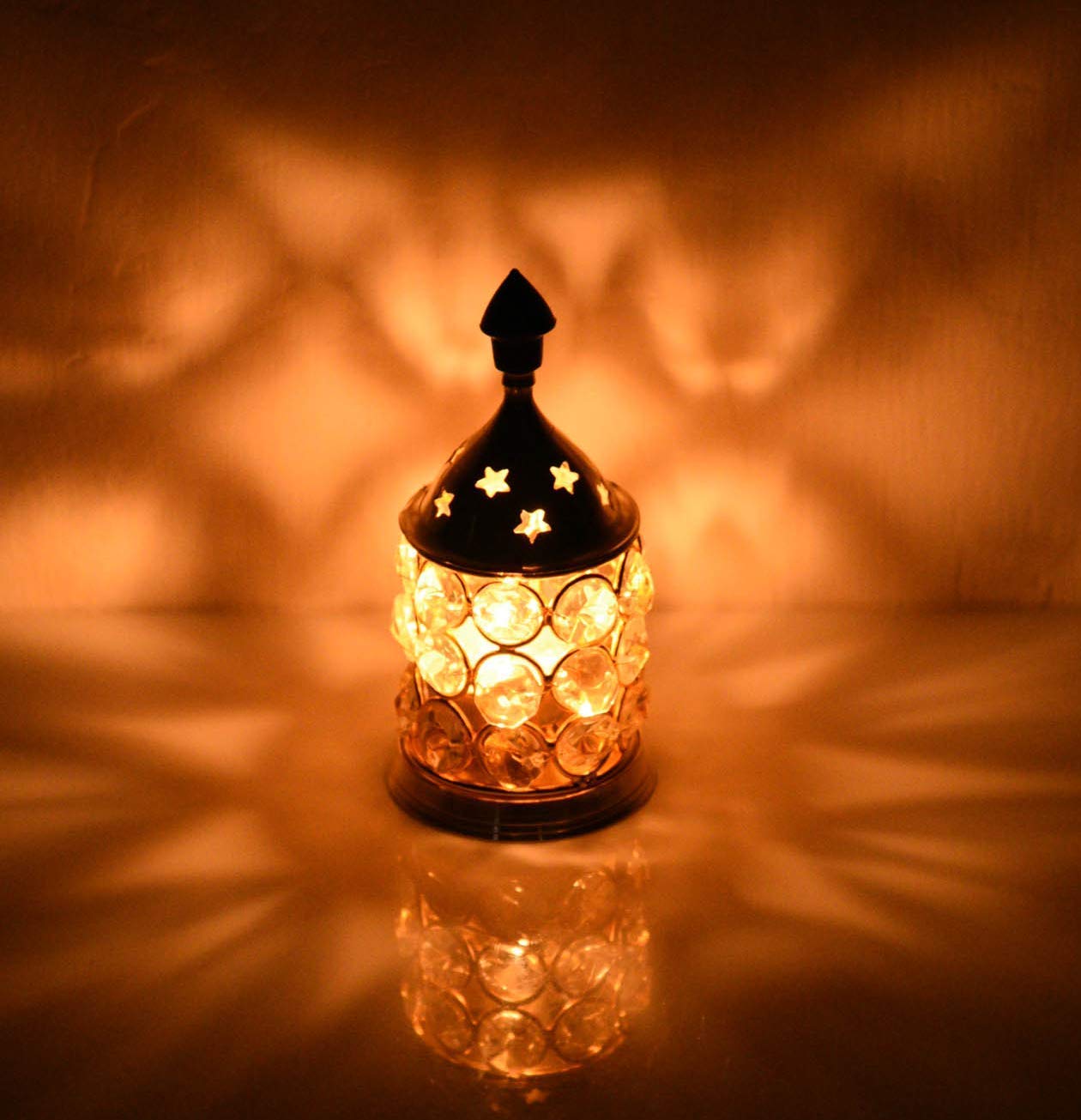 Buy Lilypin Akhand Diya Decorative Brass Crystal Oil Lamp Tea