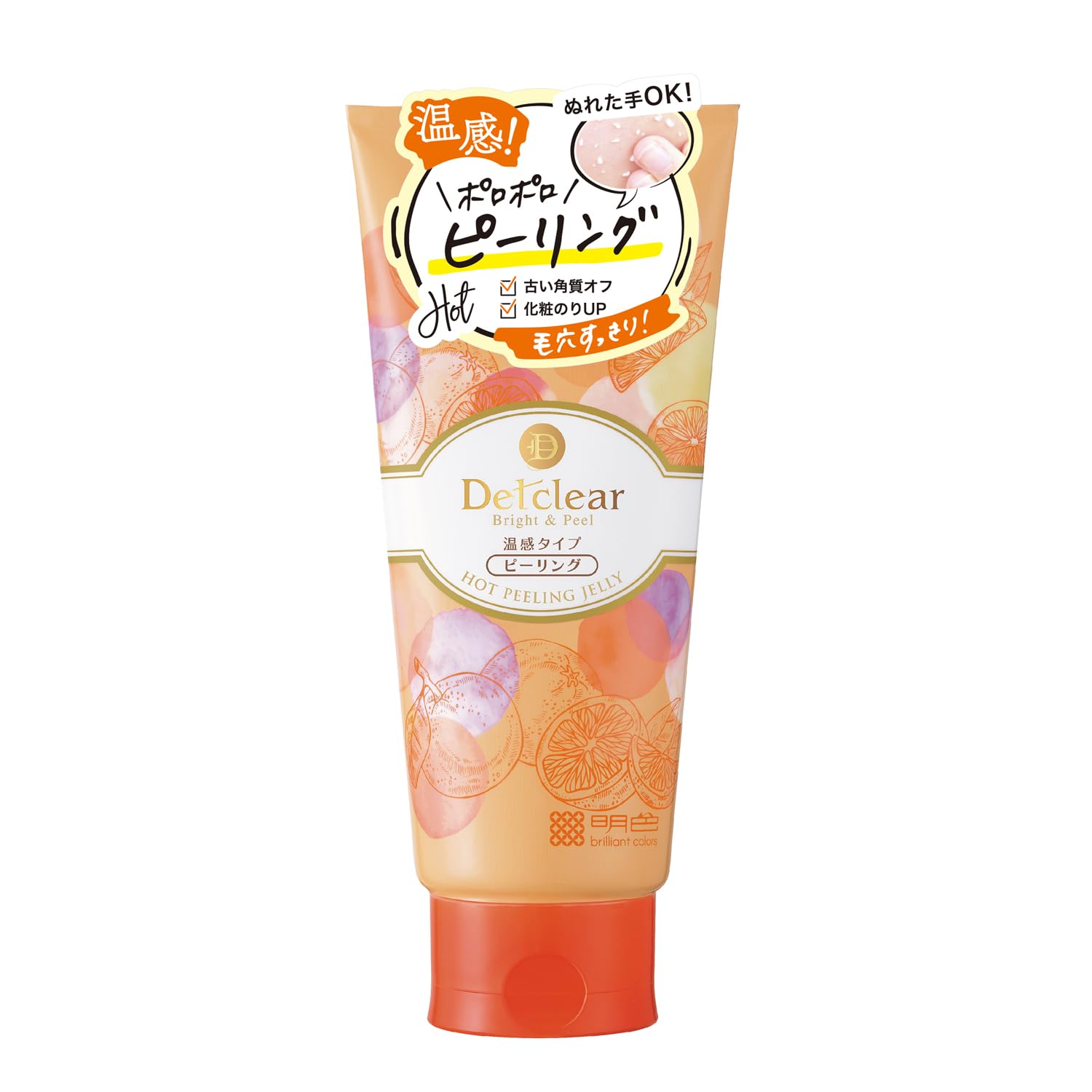 Detclear Meishoku Bright & Peel Peeling Jerry Hot 180g - Orange