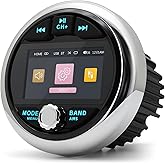 MH Marine Boat Stereo Gauge Receiver - Audio Systems, 3 Inch Video Playback, Wireless Connection, AM/FM, USB Port, AUX, No CD DVD Player, MP5 Player Radio Receiver