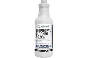 Nanoskin 99.9% Isopropyl Alcohol High-Purity IPA 32 Fl Oz (946 mL) – Fast Evaporation, No Residue Solvent for Electronics, PCB, 3D Print, Optics, Auto, Grease Removal | Rubbing Alcohol Single Pack