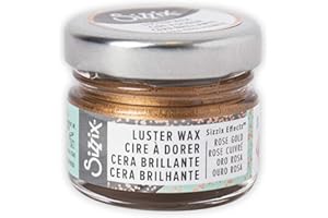 Sizzix Effectz Luster Wax 664810, Metallic Gilding Polish Rose Gold, 20ml
