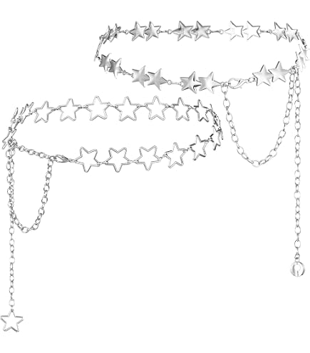 Amazon.com: Jeffdad Metal Waist Chain for Women - Star  display picture 1