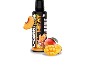 VMI Sports L-Carnitine 1500 Heat Stimulant Free Thermogenic Metabolic Support & Fat Loss for Men & Women | 1500mg L-Carnitine | Convenient Liquid (Peach Mango)
