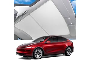UXCER 2026 Sunshade Roof for Tesla New Model Y Juniper [Never Sag, Heat Loss] Magnetic-Mid Design, Foldable Heat Insulation Glass Roof Sun Shade for Tesla Model Y Refresh Interior Accessories, Gray