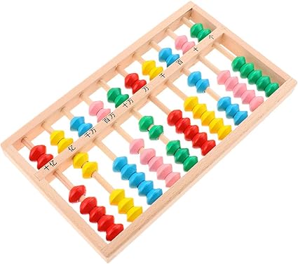 wooden calculator toy