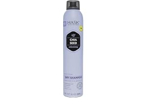 HASK Chia Seed Volumizing Dry Shampoo – Absorbs Oil, Adds Volume & Bounce, Builds Body, No Sulfates or Parabens, Cruelty-Free – 8.1oz