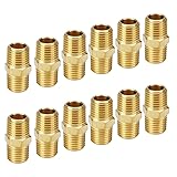 HQMPC Solid Brass Pipe Fitting Male Pipe, Hex