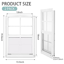 Tandefio 2 Pcs 12''x18'' White Flush Mount Shed