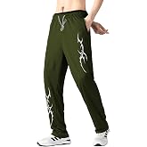 favmartha Men's Joggers Pants with Zipper Pockets,Lightweight Sweatpants,Open Bottom Athletic Loose Fit Training Pants