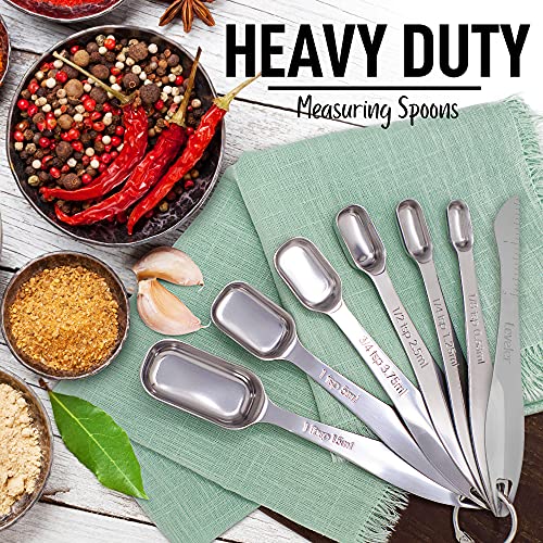 Zulay Kitchen Stainless Steel Measuring Spoons Set Tablespoon Measure
