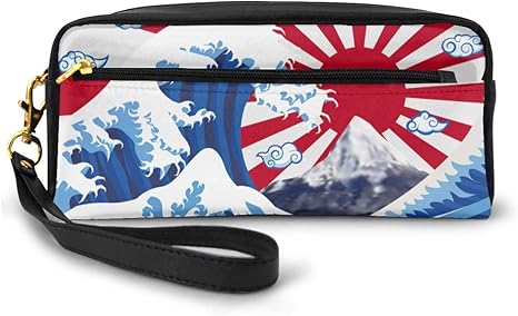 Amazon Co Jp 日本のサーフィン ペンケース ペンポーチ Pu 革 多機能バッグ 高校生 男子 女子 おしゃれ かわいい 人気 大容量 筆箱 筆入れ 化粧ポーチ 収納 小物入れ 中学生 小学生 シンプル オフィス用 ホーム キッチン