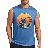 MISS MOLY Mens Summer Beach Tank Top Hawaiian Palm Tree Tanks Sleeveless Graphic Vacation Shirt Gym Muscle Tee