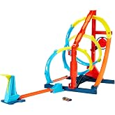 Hot Wheels Toy Car Track Set, Track Builder Unlimited Corkscrew Twist Kit Playset &amp; 1:64 Scale Vehicle, 2 Ways to Race, Connects to Other Tracks