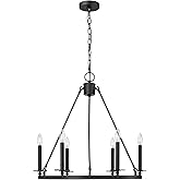 ML Lighting Florence 6-Light Chandelier Ceiling Light Matte Black