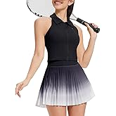 AFZ Women Two Piece Tennis Skirt Set Pleated Golf Outfits Pickleball Dress with Shorts
