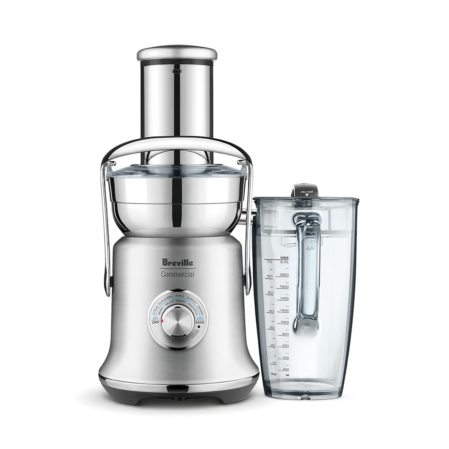 Breville Commercial CJE830BSS1BNA1 Juice Fountain XL Pro Centrifugal Juicer Machine, 70 oz Jug, Brushed Stainless Steel
