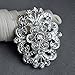 Your Perfect Gifts 40 pcs Silver Rhinestone Brooches Set Crystal Wedding Invitation Brooch Bouquet Wholesale Lot AMBR665