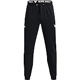 Under Armour Men's Project Rock Terry Joggers (as1, Alpha, s, Regular, Regular, Black/White - 002)