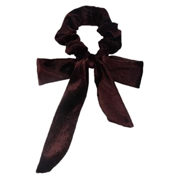 Amazon Com Long Bow Knot Hair Scrunchies Girls Winter Velvet