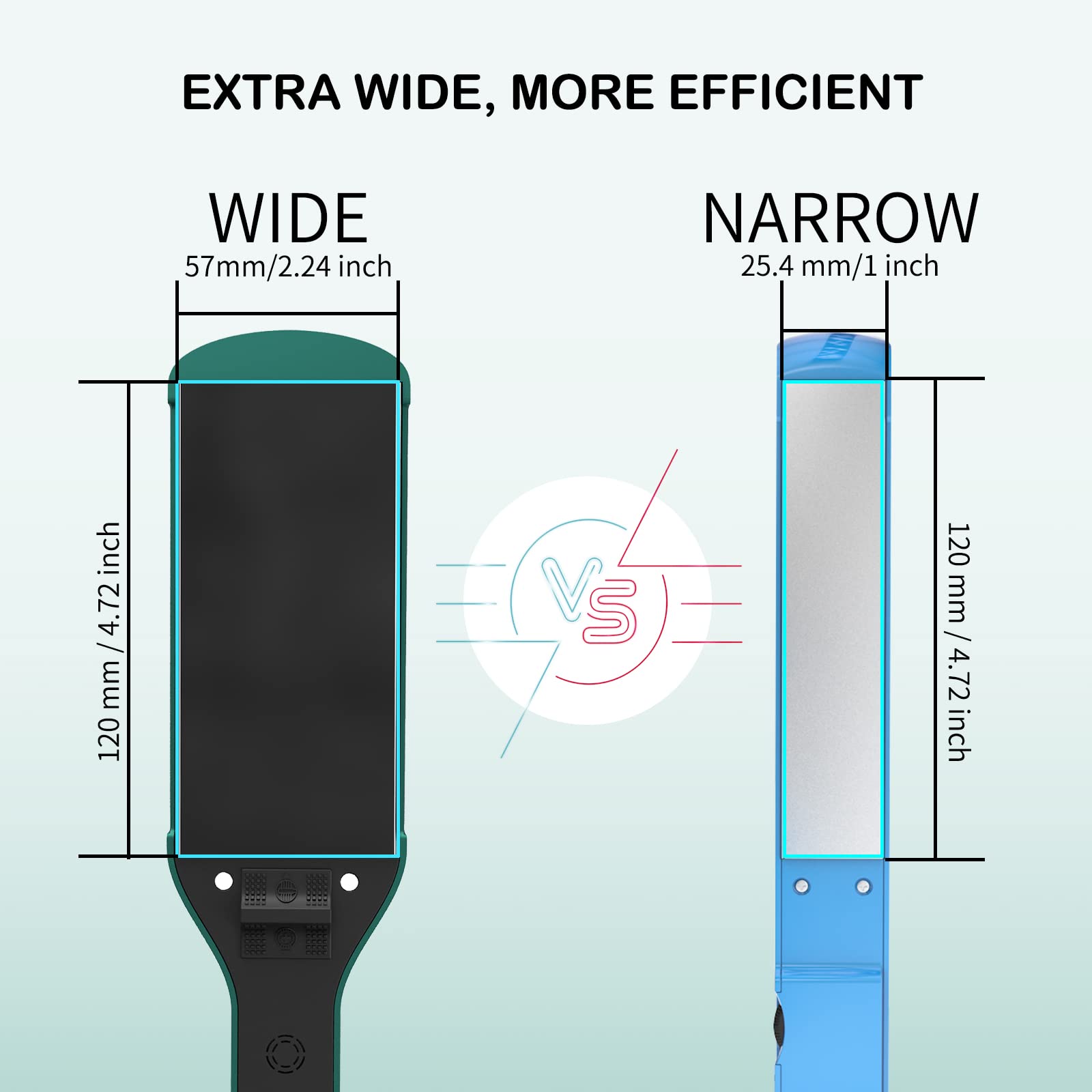 K&K Hair Straightener, 2.24 Inch Wide Ceramic-Titanium Plates, 5 Temperature Settings 120-232°C, Professional Flat Iron (Green) UK Plug