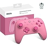 8Bitdo Ultimate 2C Bluetooth Controller for Switch/Switch 2 (Pink) | Hall Effect Joystick Update, Remappable L4/R4 Bumpers, 6-axis Motion Control, Rumble Vibration and Turbo Function