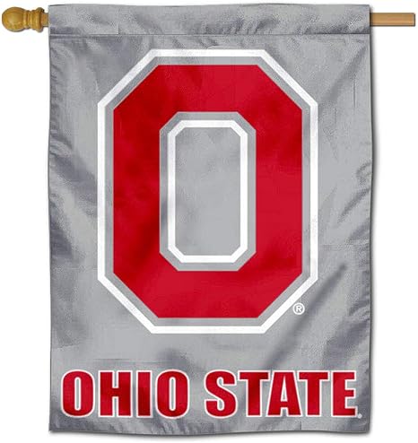 Amazon Com Osu Buckeyes Block O Logo House Flag Banner Sports