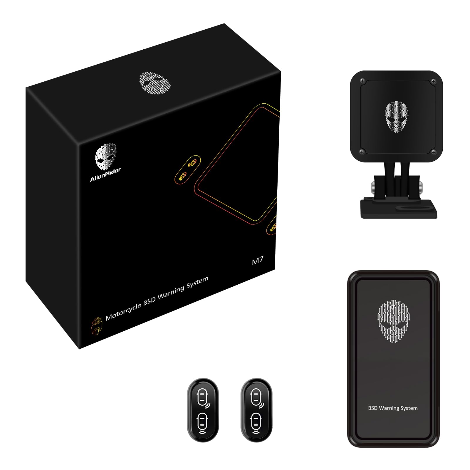 Photo 1 of **MISSING POWER CORD***AlienRider M7 Motorcycle BSD Blind Spot Detection System,77G Millimeter-Wave Radar,Blind Spot Radar Warning System,LCA Lane Change Assistance,RCW Rear Collision Warning,All-Weather Safety Protection