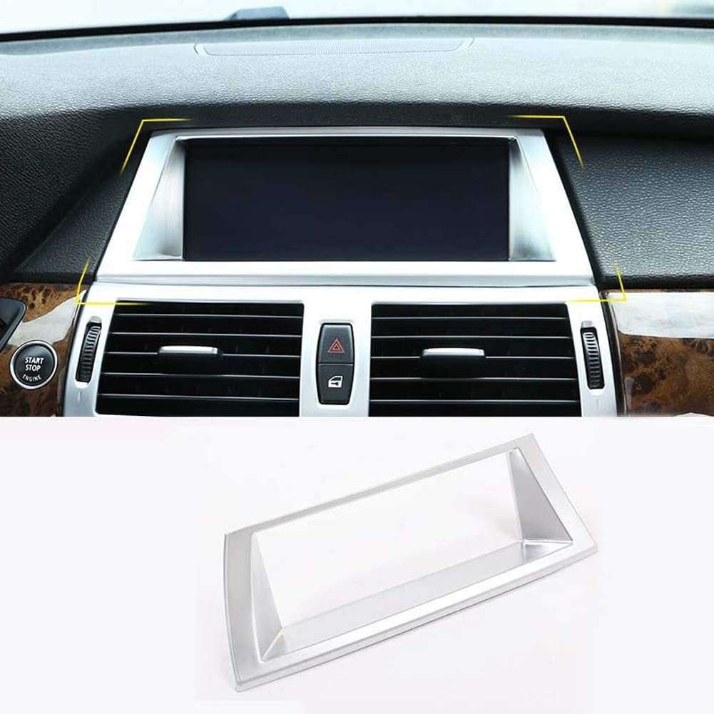 Xinshuo ABS Chrome Console GPS Navigation Frame Cover Trim For X5 E70 2008-2013 1pcs