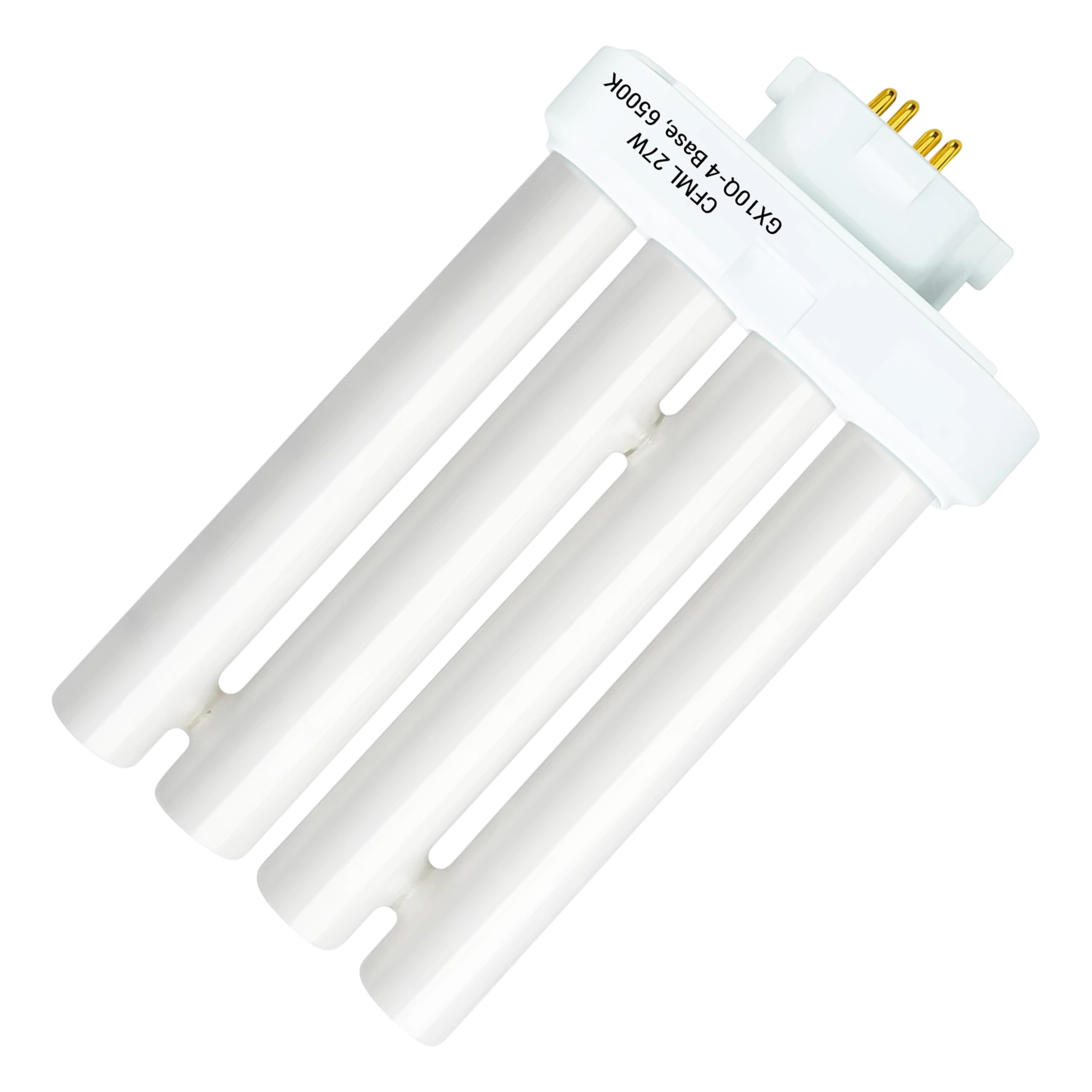 ARSUK 27W Daylight Fluorescent Light Bulb for Study Lamps, GX10Q-4 – 4 Pin CFL, 6500K White – Replacement Energy Saving Compact Tube for Desk, Office, Reading Lamps