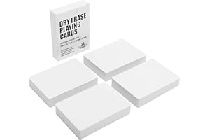 APOSTROPHE GAMES Dry Erase Blank Playing Cards w/Box, Poker Size - 2.5" x 3.5", 180 Reusable Cards, Flash Cards, Board Game & Note Cards