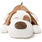 Niuniu Daddy 15" 1.9 Pound Weighted Stuffed Animals Brown Puppy Plush Toy Pillow - Kawaii Stuffed Animal for Kids, Toddlers & Teens - Soft Room Decor