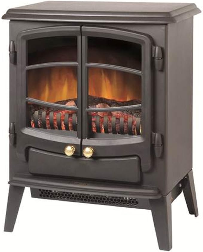 Dimplex EWT20 1kW or 2kW OptiFlame Electric Stove Free Standing Black