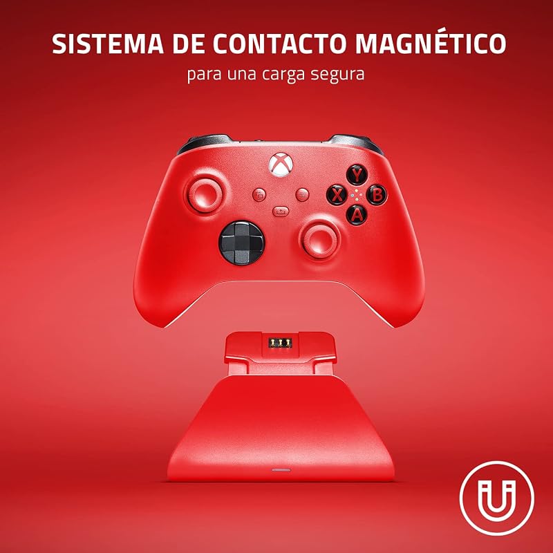 Universal Quick Charging Stand (Pulse Red) - Soporte de Carga rápida para los mandos de Xbox (Carga rápida, compatibilidad Universal para mandos nuevos y Antiguos) Rojo